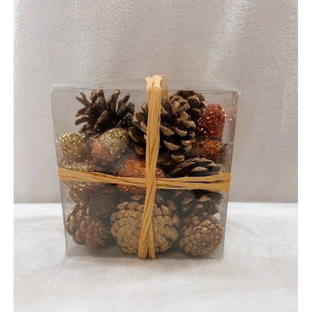 Ashland Fall Decor Pinecones Glitter Acorns Bronze Gold Vase Bowl Filler Crafts